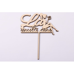 copy of L025-Topper lemn "Te iubesc, mama" 22x10cm 1buc - bijuterii personalizate din argint | simoshop